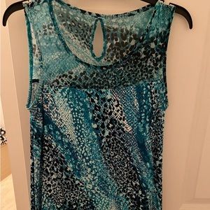 Blue and black short dress